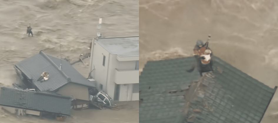 ‘Courageous’ Elderly Couple Protects Their Dogs During Flash Flood